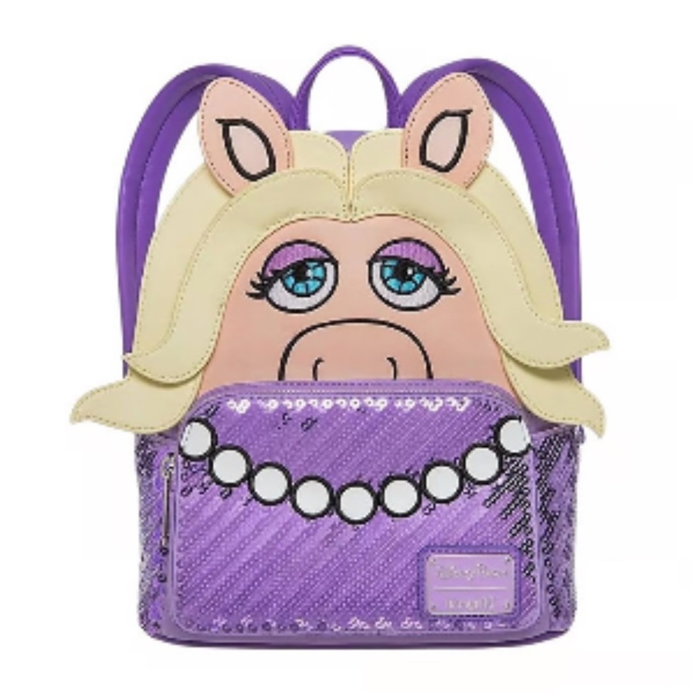 Loungefly Purple and Cream Miss Piggy Backpack